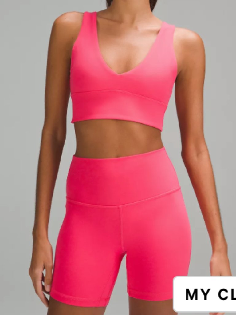 Lululemon Align V Neck Bra & Shorts Set - Lip Gloss (Nwot)